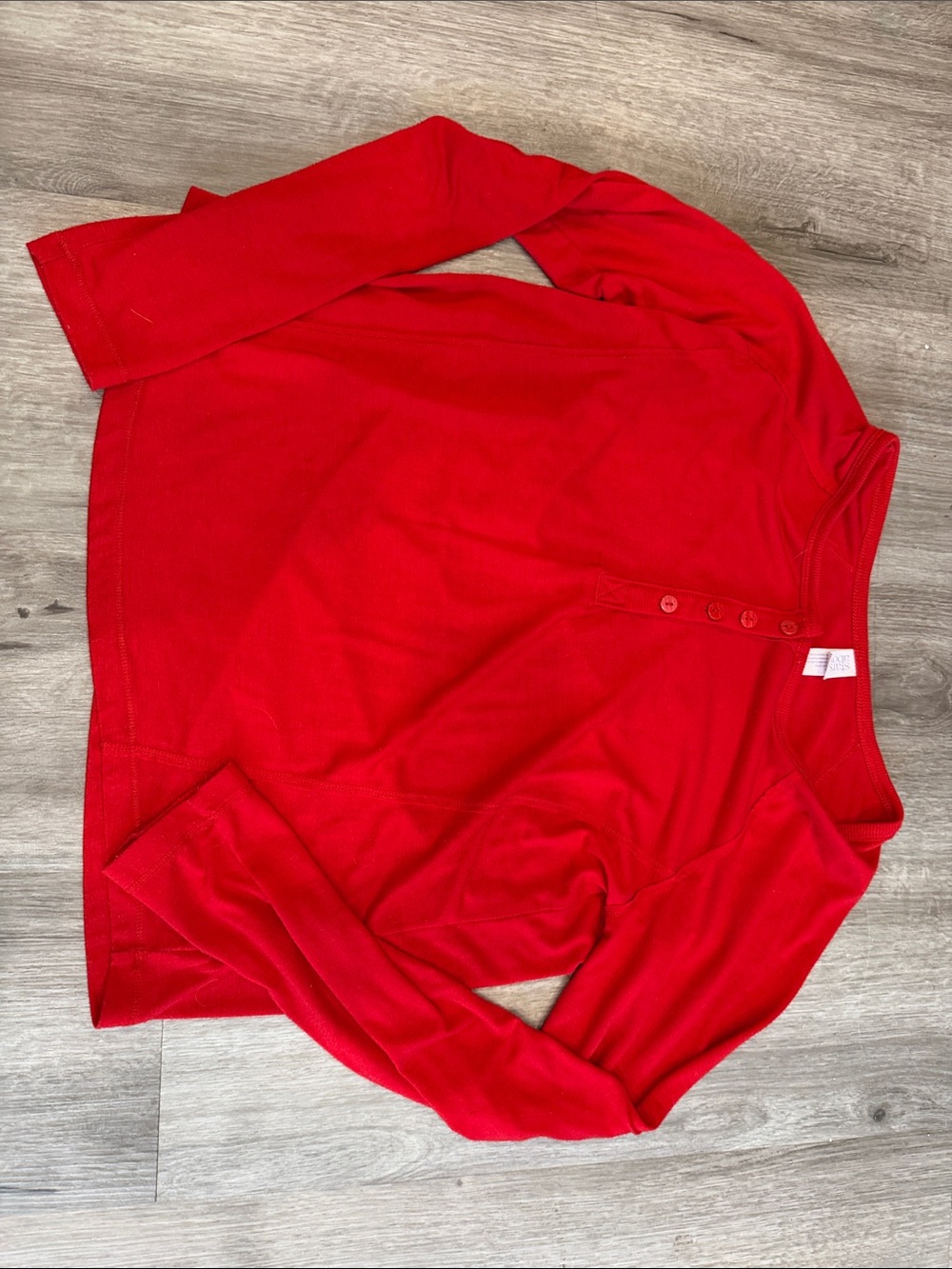 stars above Red Henley Top